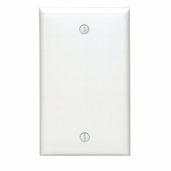 Leviton 1-Gang Standard Nylon Blank Wall Plate, White 002-80714-00W